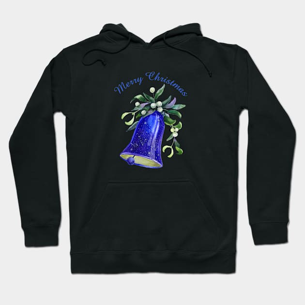 Beautiful Christmas Bell and Mistletoe Hoodie by in_pictures